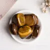 Olho de Tigre Amarelo Natural Pedra Rolante Oval Alça DIY Criativo Feito à Mão Pingente Personalizado Colar Pulseira