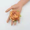 Kit de Materiais DIY para Flores Artificiais de Rosa, Caixa de Flores com Cabeças de Flores de Borda Queimada, Decoração de Cabeça de Flor de Rosa, Fabricação de Flores de Seda