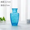 Juego de Jarrones Transparentes de Vidrio con Flores Secas para Sala de Estar y Dormitorio, Juego de Botellas de Vidrio Hidropónico en Relieve, Estilo Europeo Vintage de Boca Estrecha