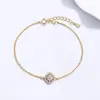 Pulseira Quadrada de Pão Quadrada de Açúcar Zircônia Joia de Mão de Nicho de Luxo Leve Joias de Prata Esterlina 925 Joia de Mão da Moda Transfronteiriça para Mulheres Sensação de Alto Padrão