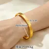 Popular no Xiaohongshu: Pulseira estilo antigo banhada a ouro, imitação de ouro simples, pulseira de cristal de gelo flor de cerejeira cintilante, joia de cor duradoura