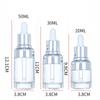 Frasco Cuentagotas con Punta de Plástico 20Ml30Ml50Ml Transparente Esencia Loción Sub-Botella Vidrio Solución Original Mezcla Botella Transfronterizo