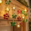 Cadena de luces LED de Navidad Papá Noel muñeco de nieve cadena de luces de árbol de Navidad luces decorativas de ambiente navideño