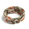 Diadema Bohemio Ins Versátil Elegante Nudo Cruzado Diadema Deportiva de Yoga Estampada Versión Ancha para Mujeres con Coronilla Alta