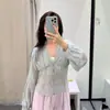 Ropa para Mujer Marca Z Wholesale Zr Moda Cuello en V Estilo Europeo y Americano Camisa Top Ceñida a la Cintura Comercio Exterior Versátil Za