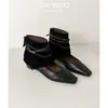 Botines de piel de oveja estilo retro francés de punta cuadrada para mujer, con diseño interior elevador de altura, hebilla de correa de cuero trenzado, adecuados para ir al trabajo, y con un estilo del páramo occidental de Sichuan