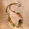 Collar Minimalista de Flores y Perlas Estilo Bosque para Mujer, Accesorio de Cadena para Clavícula de Lujo Ligero Nuevo 2025