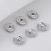 Contas Espaçadoras Vintage Banhadas a Ouro Cobre com Borda Franzida Textura de Olho Contas Espaçadoras para Pulseira de Pérolas Acessórios para Joias DIY
