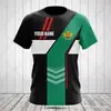 Padrão de Bandeira e Brasão da Bulgária Estampa 3D Nova Camiseta Casual Masculina Transfronteiriça Gola Redonda Manga Curta