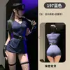 Exportação Europeia e Americana Fantasia de Halloween Cos Uniforme Sexy Tentação Zíper Fantasia de Role-Playing Policial Peça Única