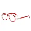 2026 Nuevas Gafas de Lectura Redondas de Personalidad Retro Cruzada para Hombres y Mujeres Ligeras Bisagras de Resorte Venta Directa de Fábrica