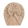 Gorro fino de tricô estilo europeu e americano para bebês, Chapéu indiano liso para meninas, Gorro de bebê com design popular europeu e americano