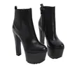 Atacado de Comércio Exterior da Amazon Botas Curtas de Salto Alto Chunky Outono e Inverno Tamanho Pequeno Botas Martin Cool e Estilosas Botas Plataforma Impermeáveis Botas Curtas