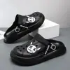 Sapatos Masculinos Croc Verão Novo Estilo Outdoor Antiderrapante Resistentes ao Desgaste Sola Grossa Casuais Celebridade da Internet Sandálias de Praia Outdoor Atacado