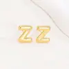 Pendientes de letras de burbuja lisas con baño de cobre y oro real transfronterizos, moda, temperamento, Joker, nuevos pendientes exquisitos, venta al por mayor