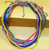 Collar de cuentas hecho a mano de siete colores del arcoíris, el más vendido transfronterizo europeo y americano, versátil para ir al trabajo