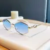 Gafas de Sol Hexagonales de Metal Pequeñas Personalizadas Estilo Urbano Europeas y Americanas Protección Solar para Exteriores de Moda Tendencia Versátiles