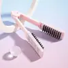 Peine Enderezador de Cerdas de Cerdo Más Vendido Transfronterizo, Peine para Peinar el Cabello en Forma de V de Doble Uso para Alisar y Ondular