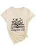 Amazon Ebay Site Independente Elegante Confortável Feminino Gola V Manga Curta Capítulo 65 Floral Livro Camiseta Camada Base Comércio Exterior