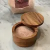 Caja de Madera para Condimentos al por Mayor Caja de Sal Tapa Frasco de Condimentos Caja de Madera para Condimentos Frasco de Sal Hidratante Caja de Madera para Almacenamiento
