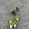 Fabricante de Flores Artificiales para Bodas Verdes Hortensia Verde Rosa Rocío de Golondrina Loto Bola de Cebolla Decoración Suave para Bodas Flor Artificial al por Mayor