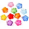 Contas quadradas transparentes coloridas contas de abóbora acrílico buraco reto contas redondas diy acessórios de jóias frisadas contas soltas atacado
