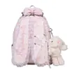 Mochila Nueva de Lunares con Orejas de Conejo 2026 para Mujer, Bolso de Hombro de Moda, Bolso de Mano Ligero, Bolso Tote Pequeño Dulce de Encaje