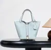 Bolsa Cesta de Vegetais Clássica de Couro Bovino de Primeira Camada Personalizada de Fábrica, Bolsa Saco de Couro Genuíno de Alta Qualidade, Bolsa de Mão Versátil para Exportação