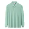 Camisa Polo de Manga Larga para Hombre con Solapa y Logo Imprimible Camiseta Camisa Paul Ropa de Trabajo para Empresa Top para Mujer