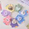 Guantes de Peluche de Dibujos Animados para Niños Invierno Cálidos y Engrosados Estilo Coreano Lindo Conejo Escribir Guantes de Cinco Dedos