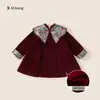 Ropa para Niñas Bangxuan Falda Roja de Año Nuevo Ropa Infantil Falda de Princesa para Bebé Invierno Nuevo Estilo Chino Vestido Infantil