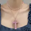 Collar de Doble Capa de Estrella y Flor de Moda y Extravagante con un Toque de Alta Gama, Gargantilla Cruzada de Lujo Ligero de Nicho, Collar de Estilo Coreano