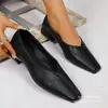 Sapatos Rasos Quadrados Tecidos Estilo Retrô de Encaixe para Mulheres, Novo Versátil para o Outono de 2025, Sapatos de Vovó para o Dia a Dia