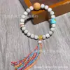Pulseira Original Nova Bodhi Estrela e Lua de Lançamento Alto com Meteorito Cabeça de Macaco, Queijo Magnesita, Contas de Hambúrguer de Cera de Abelha