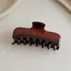 Pinza de garra rectangular grande estilo coreano con estampado de leopardo para mujer, nuevo modelo 2026, sensación de alta gama, adecuada para cabello grueso, accesorio para el cabello tipo pinza de tiburón