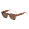 Nuevas Gafas de Sol Cuadradas de Moda para Hombres, Gafas de Sol Anti-UV para Mujeres, Gafas de Sol Retro Europeas y Americanas con Estampado de Leopardo y Marco Pequeño para Hombres