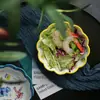 Vajilla Japonesa Cerámica Bol para Ensalada de Frutas Venta al por Mayor Lindo Bol Ins Bol Creativo de Encaje Bol para Pasta Personalizado Bol para Arroz