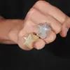 Joyería para el Cabello de Diamante Anillo de Estrella Nueva Moissanita Plata 925 Cruzada Europea y Americana Hip-Hop Conjunto Completo Anillo Personalizado para Niños