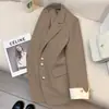 Blazer Primavera e Outono 2025 Moda Versátil Casual Novo Estilo Coreano Design Solto Temperamento Avançado Jaqueta de Terno