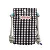 Bolsa de telefone móvel verão elegante xadrez bolsa pequena feminina 2022 novo estilo popular estilo vertical da menina de lona crossbody bolsa de pano pequeno