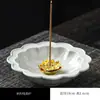 Soporte de incienso estilo chino para cuatro estaciones, para el hogar, interior, ceremonia del té, aleación, loto, hilo, quemador de incienso, cerámica, creativo, quemador de aromaterapia, adornos