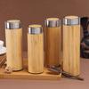 Caneca de Chá de Grande Capacidade Alto Valor de Cor Copo de Bambu Copo Térmico de Aço Inoxidável 304 Copo com Casca de Bambu Copo Térmico de Bambu Portátil