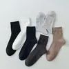 Calcetines para Hombre Primavera y Verano Nuevos Calcetines para Hombre Color Sólido Transpirables de Negocios de Media Pantorrilla Malla Calcetines Casuales para Hombre Versátiles para Todas las Estaciones