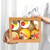 Caixa de Embalagem para Pastelaria Ocidental Amazon com Janela Macaron Biscoito Assar Cartolina Branca Retangular Transparente Caixa de Embalagem para Bolo