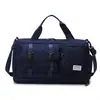 Bolsa de gimnasio con estampado de diamantes, compartimentos separados para artículos húmedos y secos, compartimento independiente para zapatos, se puede acoplar a un carrito, viene con una correa larga para el hombro, resistente al agua, gran capacidad, se puede llevar cruzada
