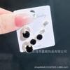Luxo Luz Nicho S925 Agulha de Prata Requintado Zircon Ear Suit All-match elegante Ear Studs Um cartão três brincos de alça Brincos