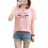 2025 Nova Camiseta de Verão Estilo Coreano Estampa de Letras Branca Manga Curta para Estudantes, Camiseta Feminina de Caimento Solto, Estilo Harajuku