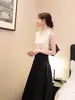 Colete Tricot Sleeveless Gola Meia-Alta Estilo Francês Hongmi Apparel para Mulheres, Nova Peça Interna Elegante Verão 2026