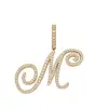 Joias Europeias e Americanas Pingente Hip-Hop Caligrafia Letras de Jade Letras Inglesas Colar com Zircônia Inlaid 18K Joias de Fronteira