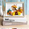 Regalo del Día de la Madre Marco de Fotos con Flores Secas Hecho a Mano DIY Marco de Fotos de Escenario con Flores Secas Accesorios para Actividades de Salón del Día de la Madre Team Building